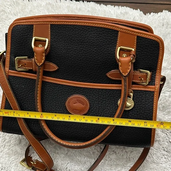 Dooney & Bourke Black and Tan Satchel - Picture 14 of 16